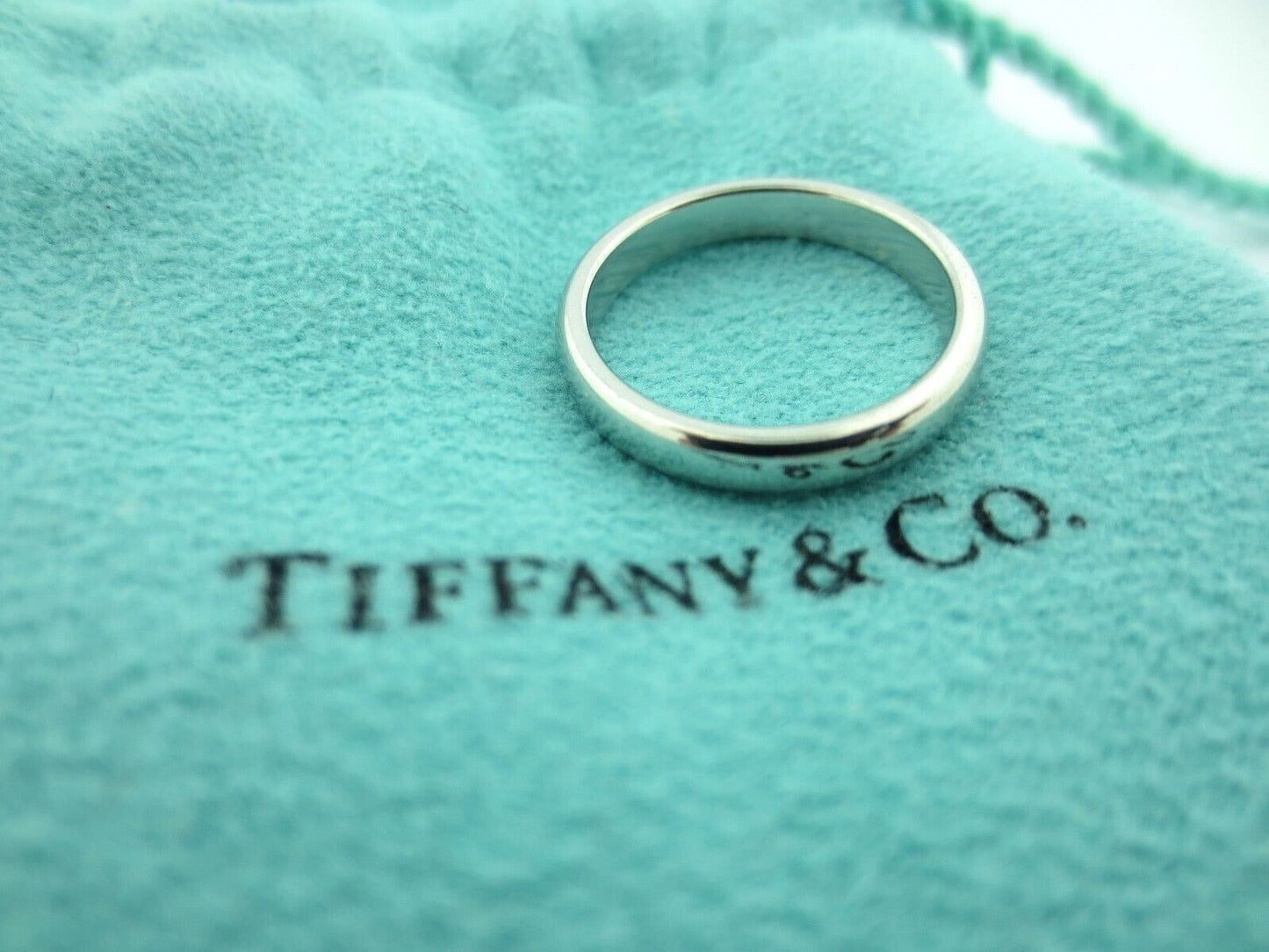 Tiffany & Co Platinum Classic Lucida Wedding Engagement Band Ring 3mm Size 7