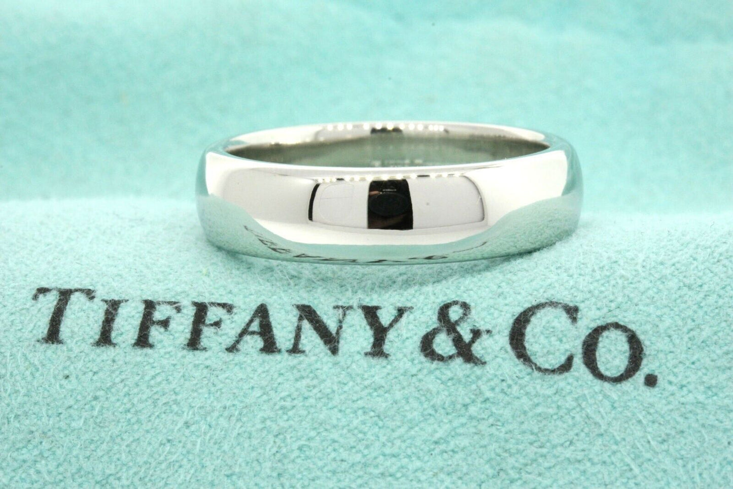 Tiffany & Co Platinum Classic Lucida Forever Wedding Band Ring 6mm Size 6.5 US