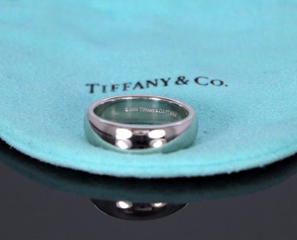 Tiffany & Co Platinum Classic Lucida Forever Wedding Band Ring 6mm Size 6.5 US