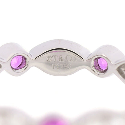 Tiffany & Co. Platinum Swing Jazz Ring Band with Diamonds and Pink Sapphires 5