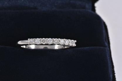 Tiffany & Co. Platinum Embrace .27ct Diamond 2.2mm Shared Wedding Band Ring 7.5