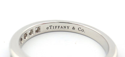 Tiffany & Co. Platinum Shared Channel Wedding Diamond .33ct 3mm Band Ring 4.5