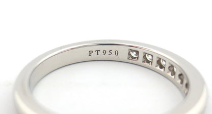 Tiffany & Co. Platinum Shared Channel Wedding Diamond .33ct 3mm Band Ring 4.5