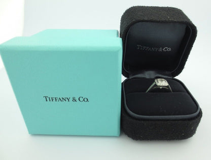 Tiffany & Co Platinum Legacy Cushion Diamond Halo Engagement Ring .78Ct G-VVS1