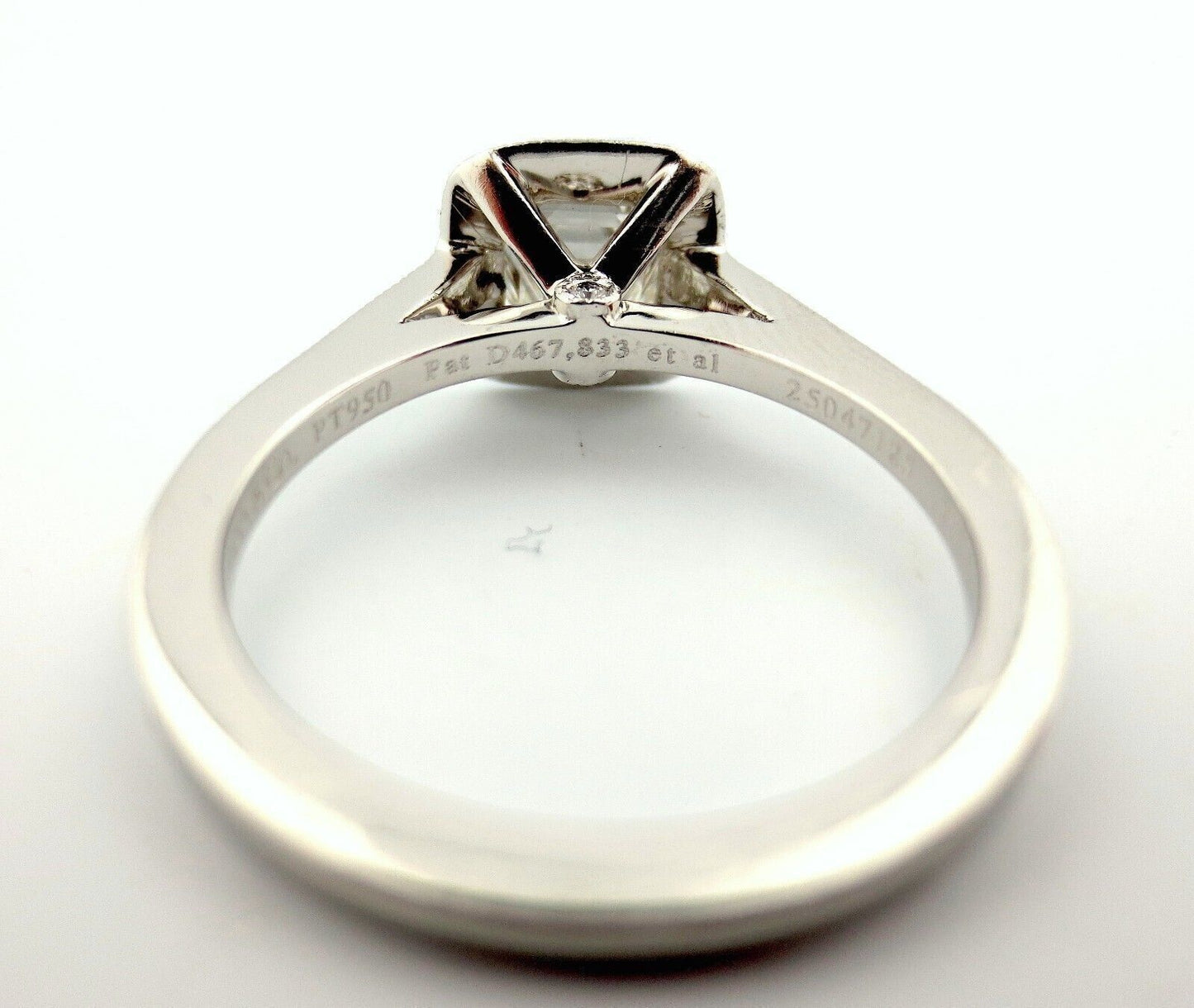 Tiffany & Co Platinum Legacy Cushion Diamond Halo Engagement Ring 1.07Ct I-VVS1