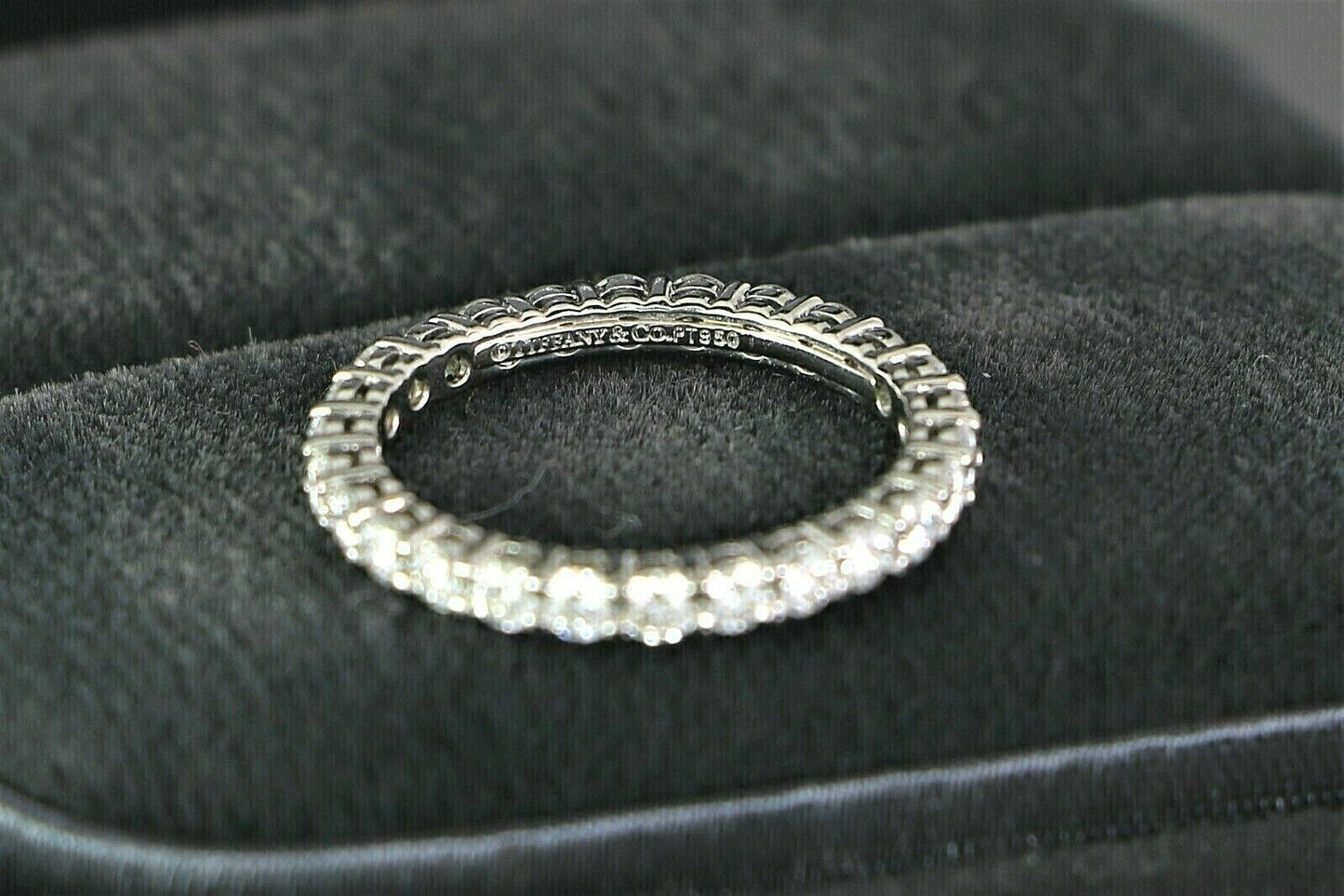 Tiffany & Co. Platinum Embrace Eternity .85ct 2.2mm Diamond Wedding Band Ring 6