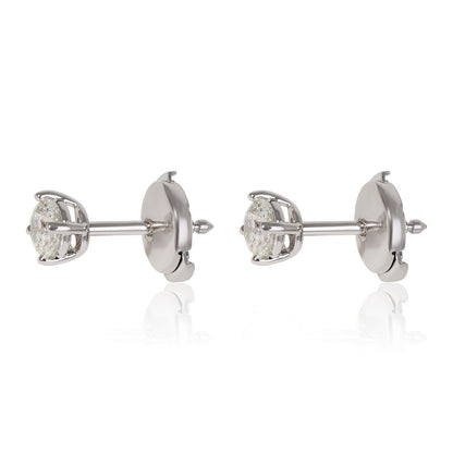 Tiffany & Co. Platinum 0.52ct G VS1 Diamond Stud Squeeze Back Earrings