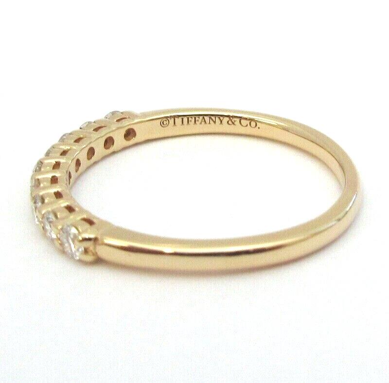 Tiffany & Co. Yellow Gold Embrace .27ct Diamond 2.2mm Shared Wedding Band 5.5