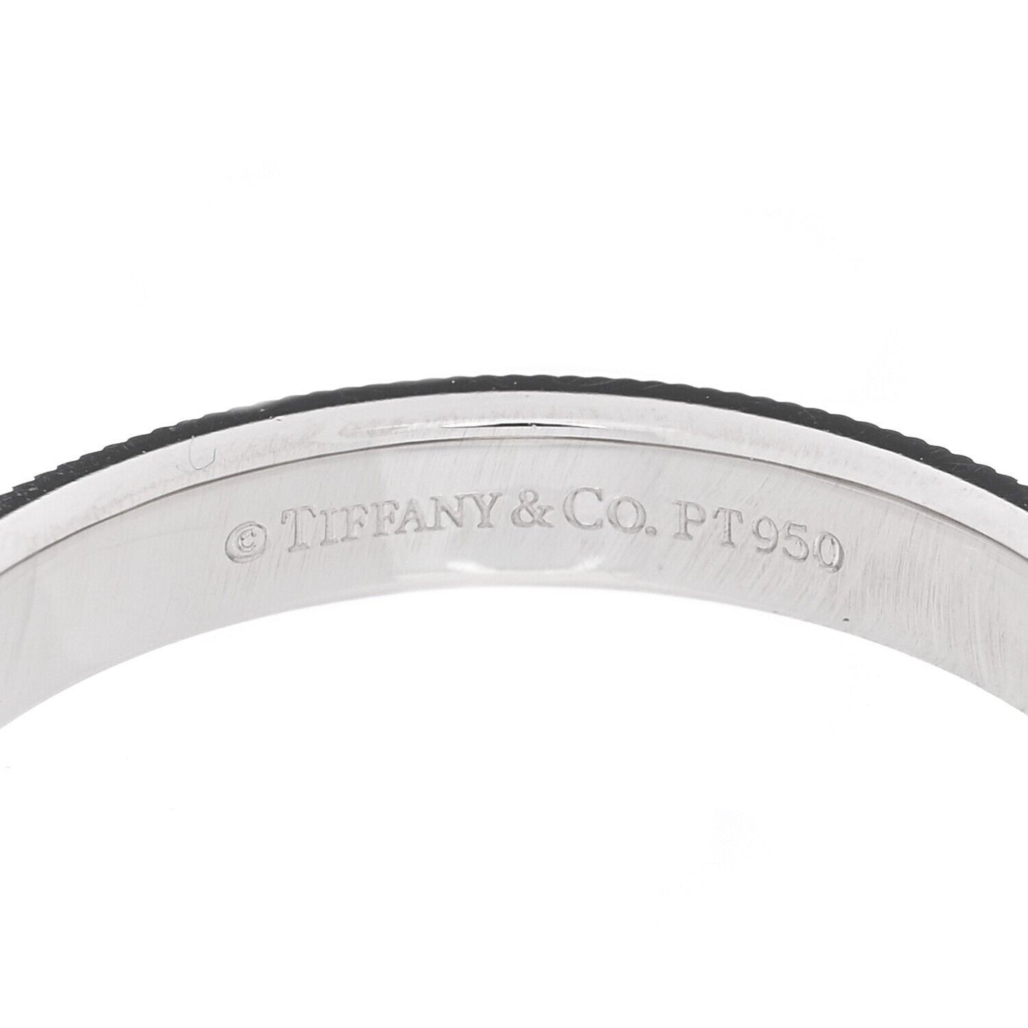 Tiffany & Co Platinum Classic Double Milgrain Wedding Engagement Band 3mm Size 5