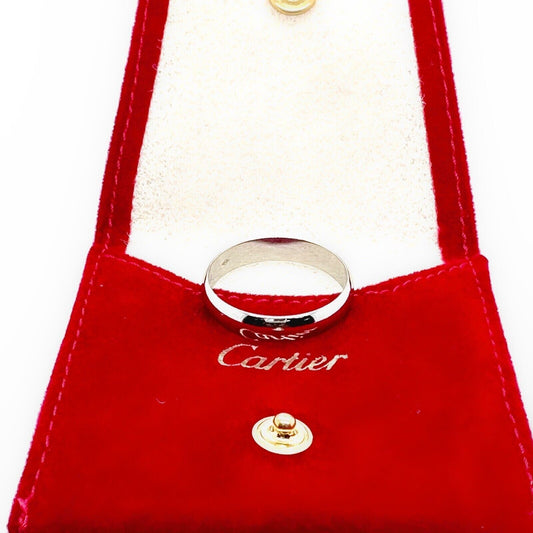 Cartier Platinum 5mm Classic Wide Dome '1895' Wedding Band Ring Sz 8.5 US 58 EU